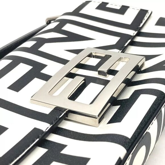 FENDI 7AS142 Marc Jacobs collab Baguette Pouch Logo Shoulder Bag 2WAY Hand Bag - Picture 8 of 16